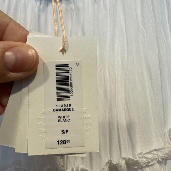 NWT Aritzia Little Moon Damasque Tiered Midi Skirt White Modal Women sz Small - Picture 6 of 12